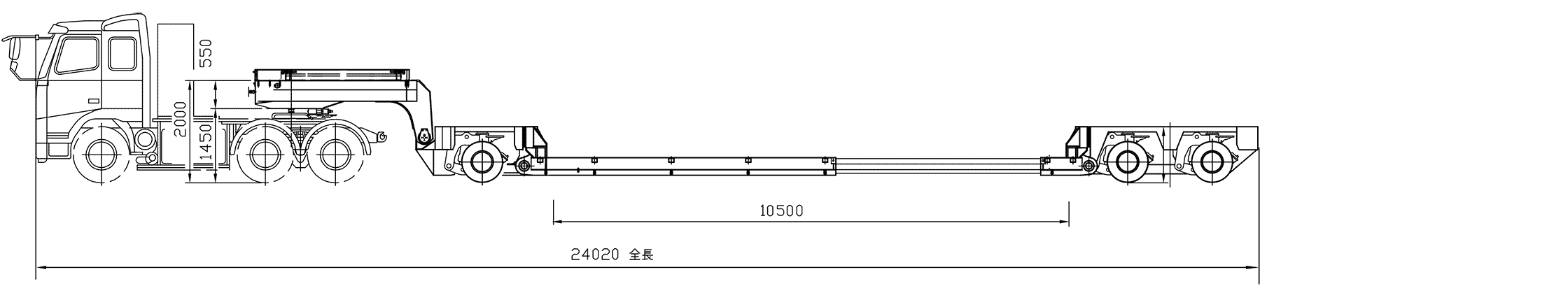 1軸2軸低床トレーラー